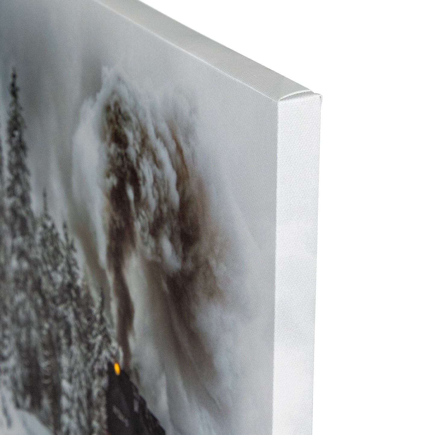 LED Lighted Winter Woods with Train Canvas Wall Art - 12" X 15.75"