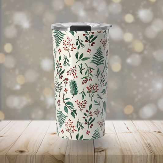 Christmas Berries Travel Mug DC-Lauren Ullrich Art
