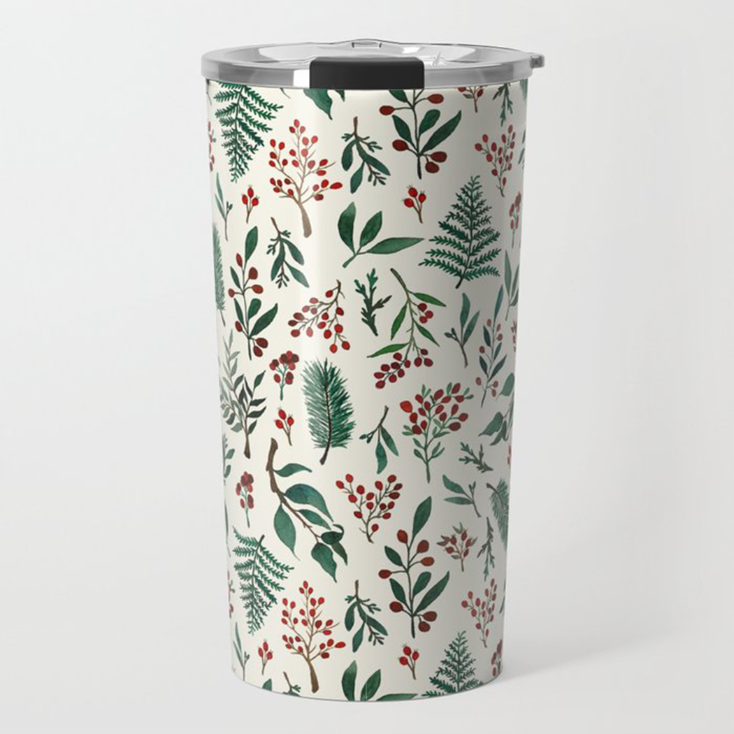 Christmas Berries Travel Mug DC-Lauren Ullrich Art